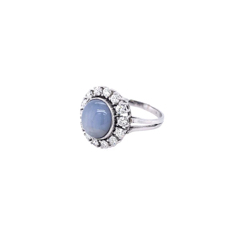 Ring Weissgold 750 mit Stern-Safir & Brillanten