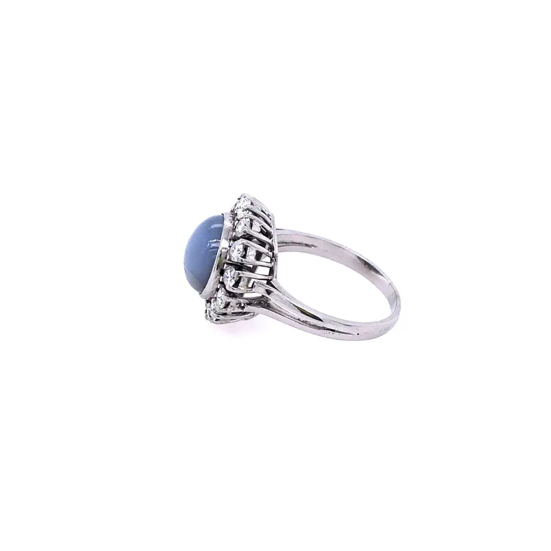 Ring Weissgold 750 mit Stern-Safir & Brillanten