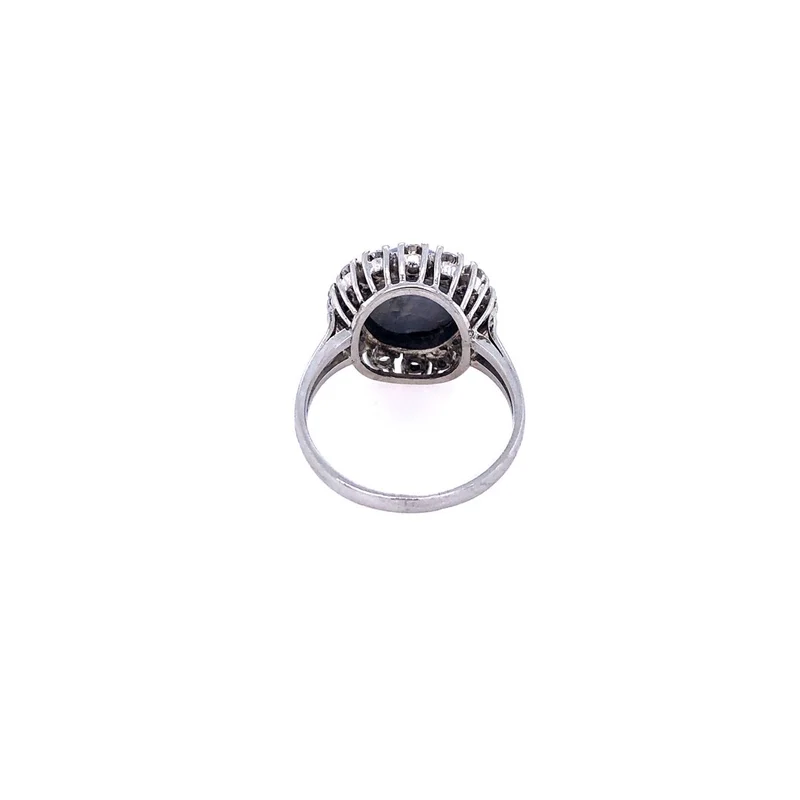 Ring Weissgold 750 mit Stern-Safir & Brillanten