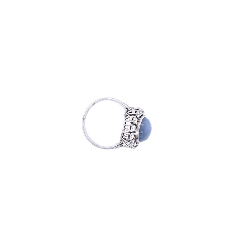 Ring Weissgold 750 mit Stern-Safir & Brillanten