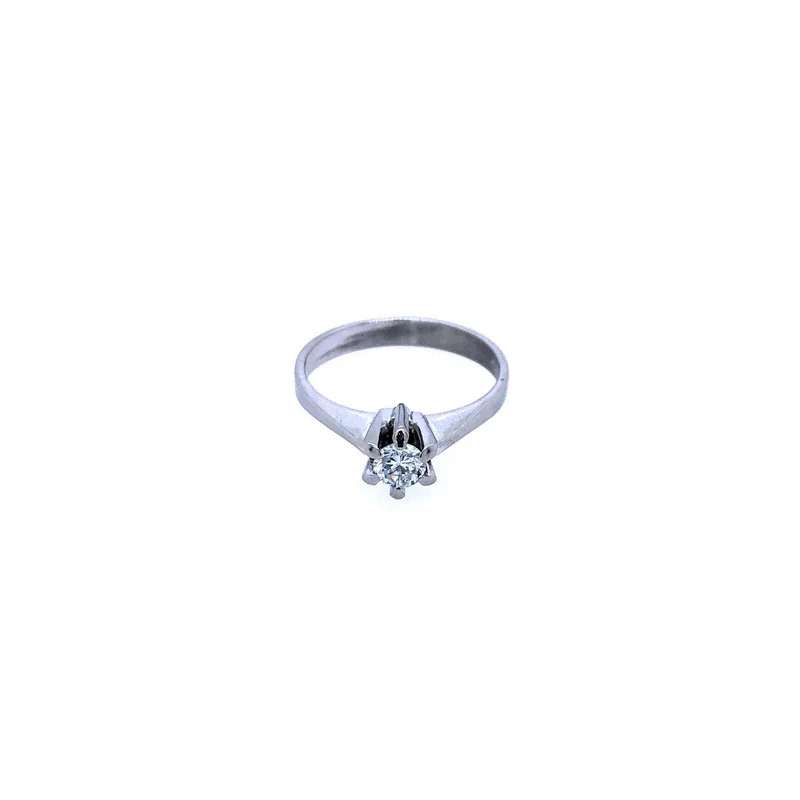Solitare Weissgold 585 mit Brillant