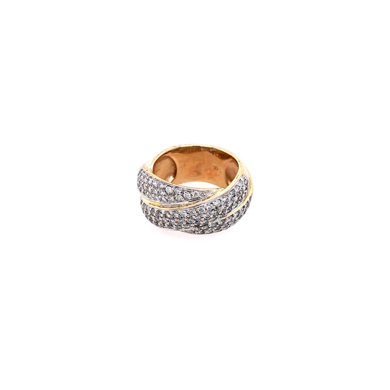 Ring Bicolor Gold 585 mit Brillanten