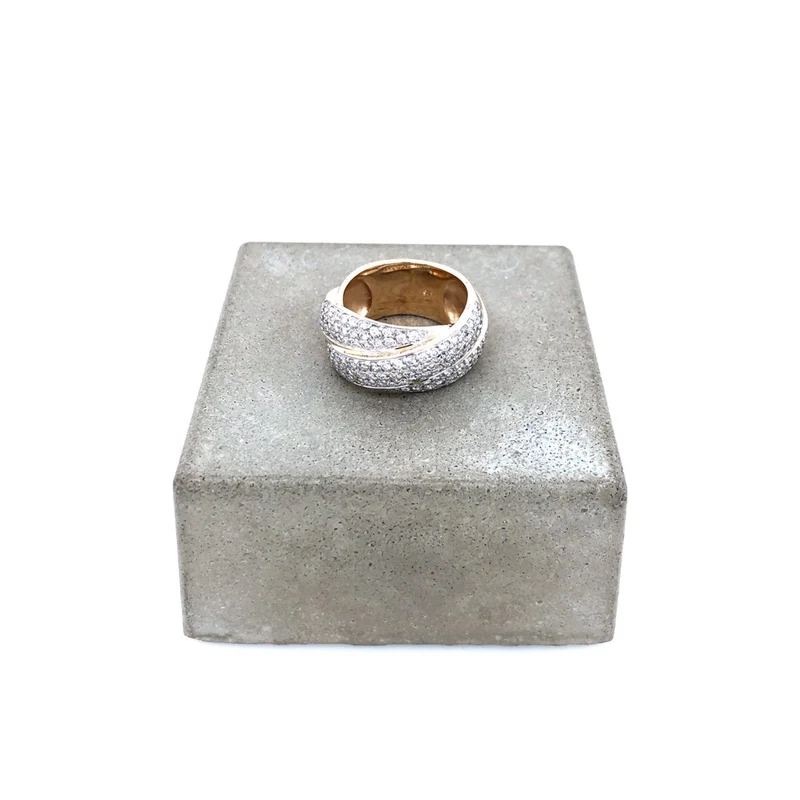 Ring Bicolor Gold 585 mit Brillanten