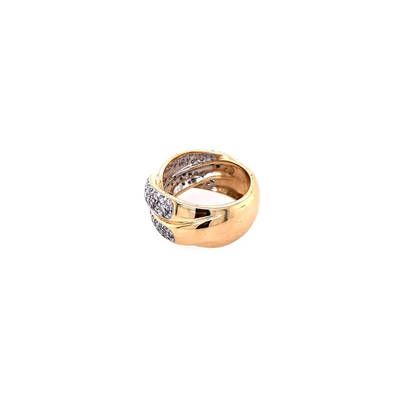 Ring Bicolor Gold 585 mit Brillanten