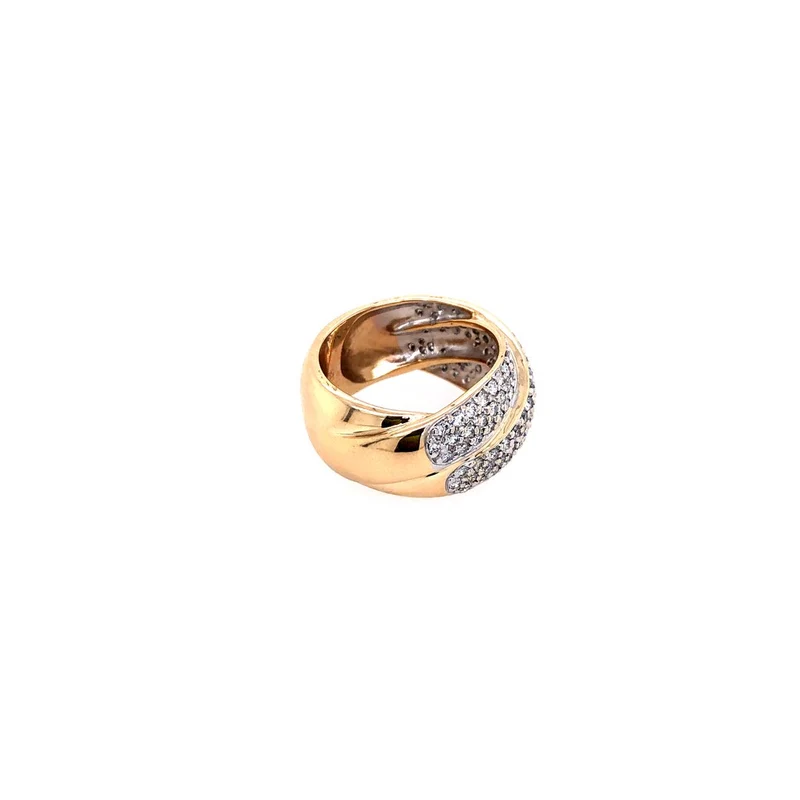 Ring Bicolor Gold 585 mit Brillanten