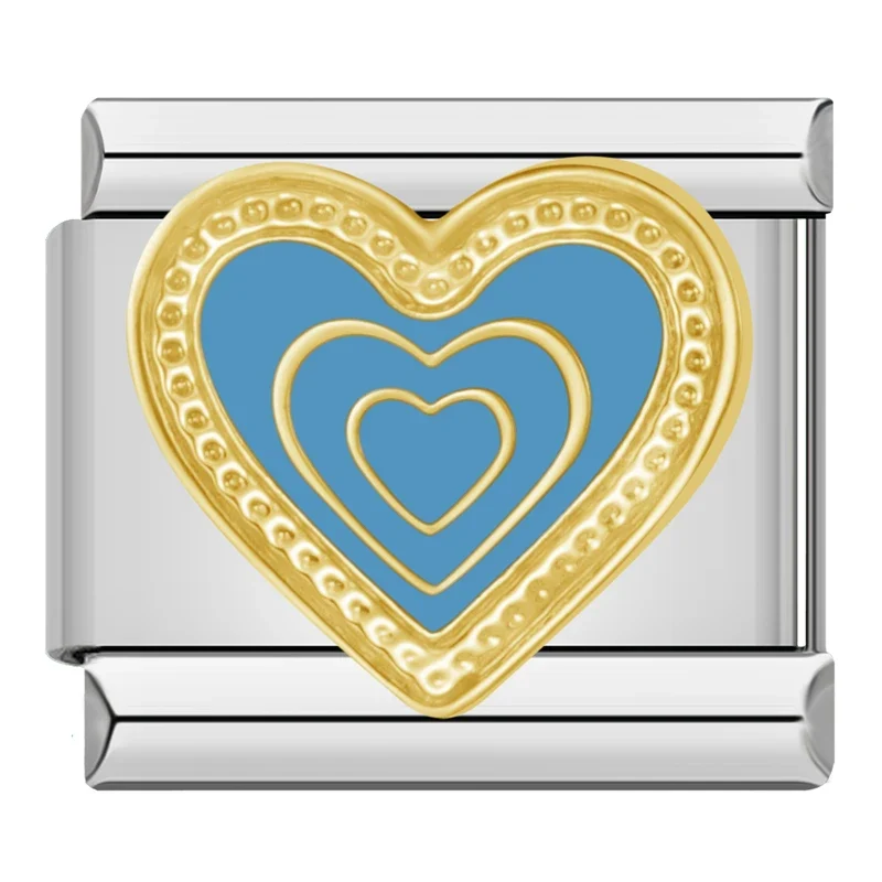 Gold/Blaues Herz