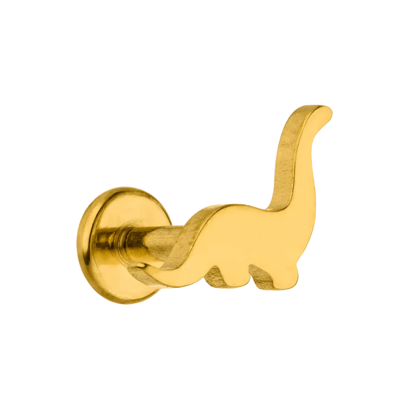 Dino Joy Labret Piercing 18K Vergoldet