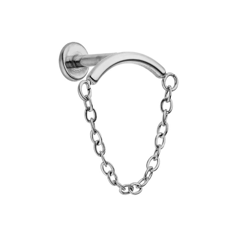 Aura Curve Labret Piercing 18K Vergoldet