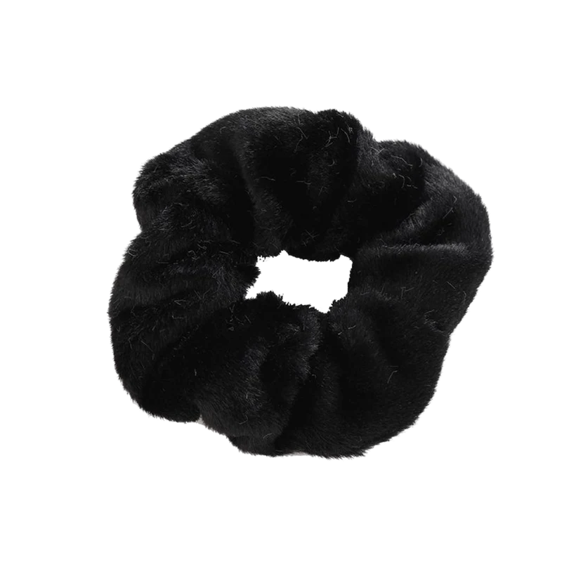 Noir Silky Soft Fluff Scrunchy