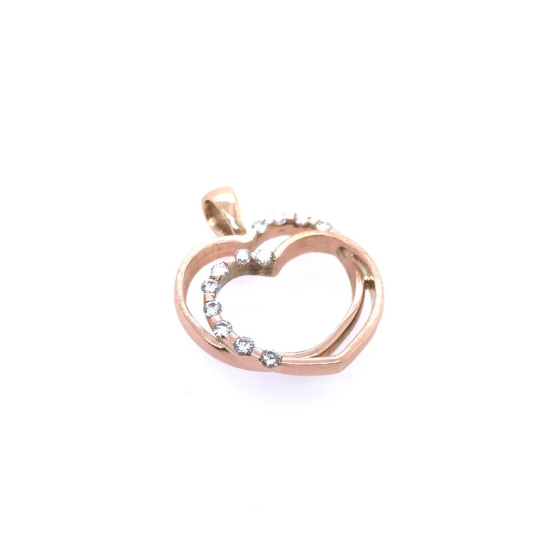 Herz-Anhänger Roségold 585 mit Brillanten