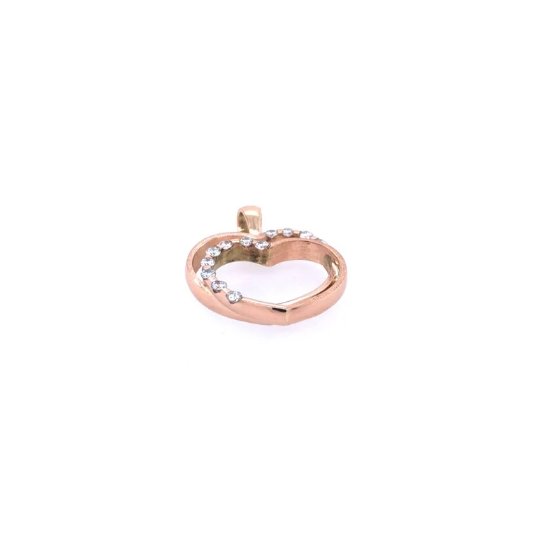 Herz-Anhänger Roségold 585 mit Brillanten