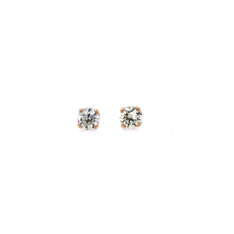 Ohrstecker Roségold 750 mit Brillant und Diamant zus. 0,82 ct.