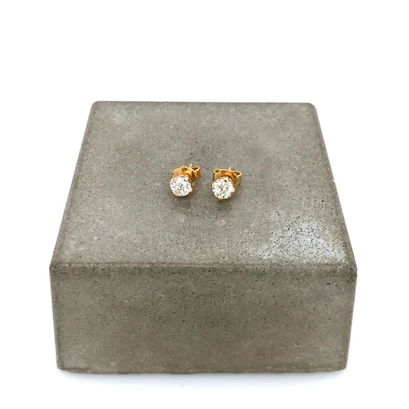 Ohrstecker Roségold 750 mit Brillant und Diamant zus. 0,82 ct.
