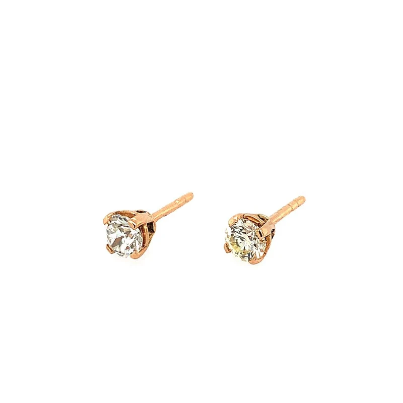 Ohrstecker Roségold 750 mit Brillant und Diamant zus. 0,82 ct.