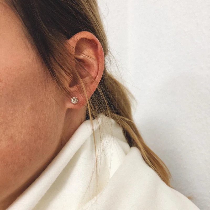 Ohrstecker Roségold 750 mit Brillant und Diamant zus. 0,82 ct.