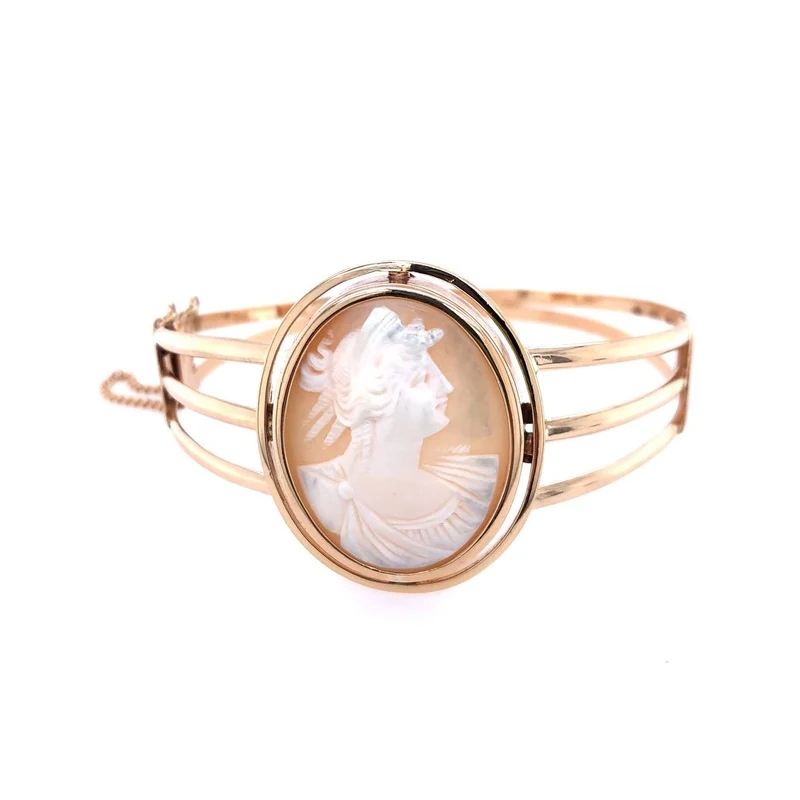 Armreif Roségold 585 mit Muschelgemme