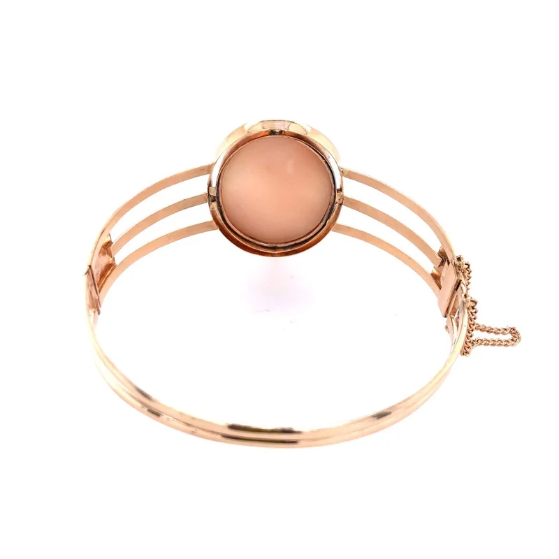 Armreif Roségold 585 mit Muschelgemme