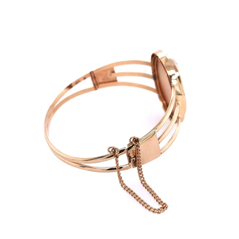 Armreif Roségold 585 mit Muschelgemme