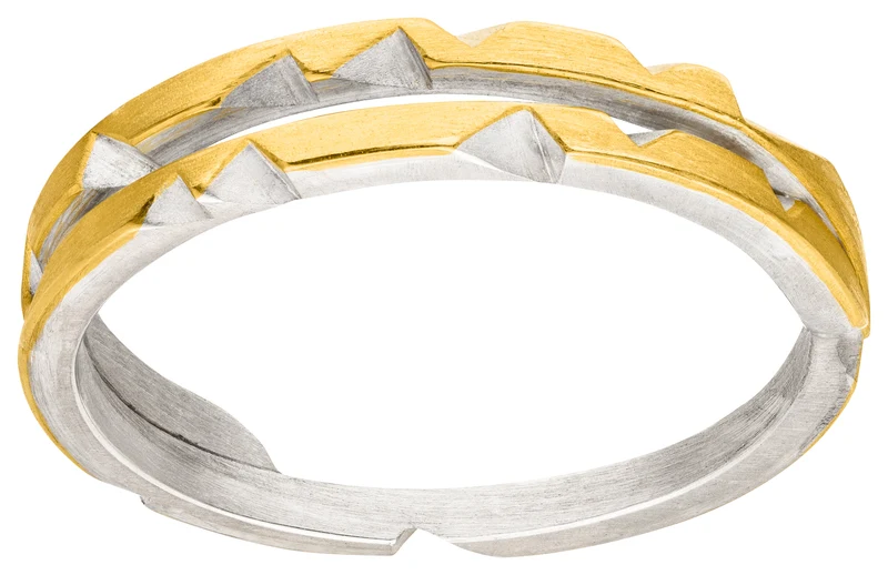 925er Silber Ring feingoldbelegt MANU R1385