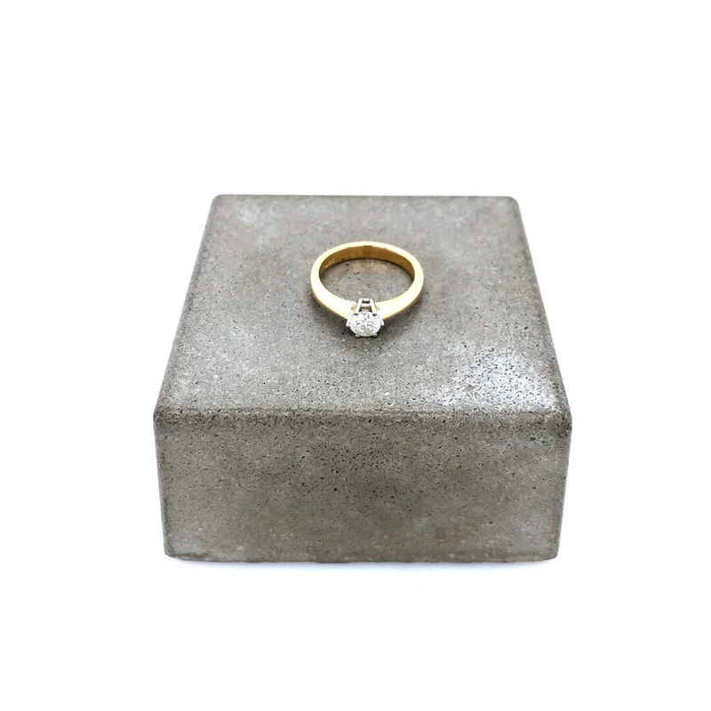 Solitaire Bicolor Gold 750 mit Brillant 0,53 ct.