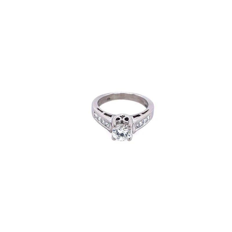 Ring Solitaire Platin mit 1 Brillant