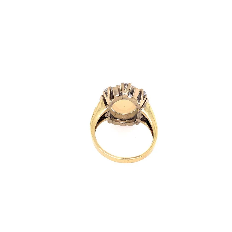 Ring Bicolor Gold 585 mit Opal & Brillanten