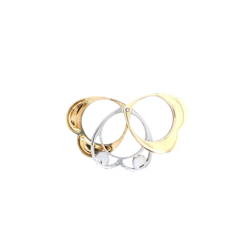 Herz-Ring Bicolor Gold 750 mit Brillanten