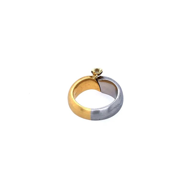 Solitaire Bicolor Platin mit Brillant
