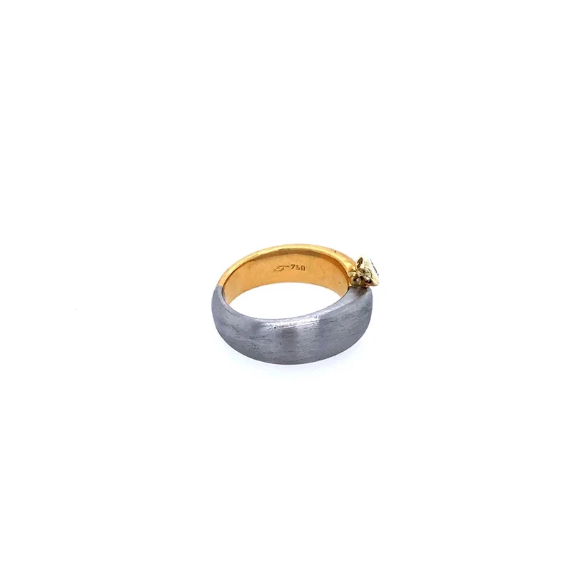 Solitaire Bicolor Platin mit Brillant