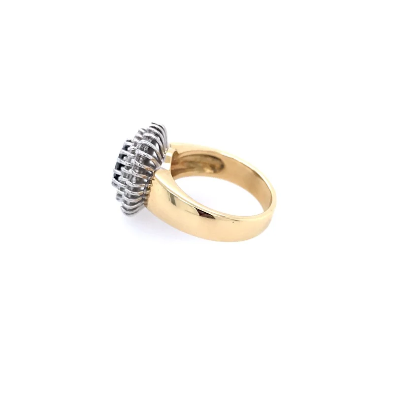 Ring Bicolor Gold 750 mit Turmalin & Brillanten