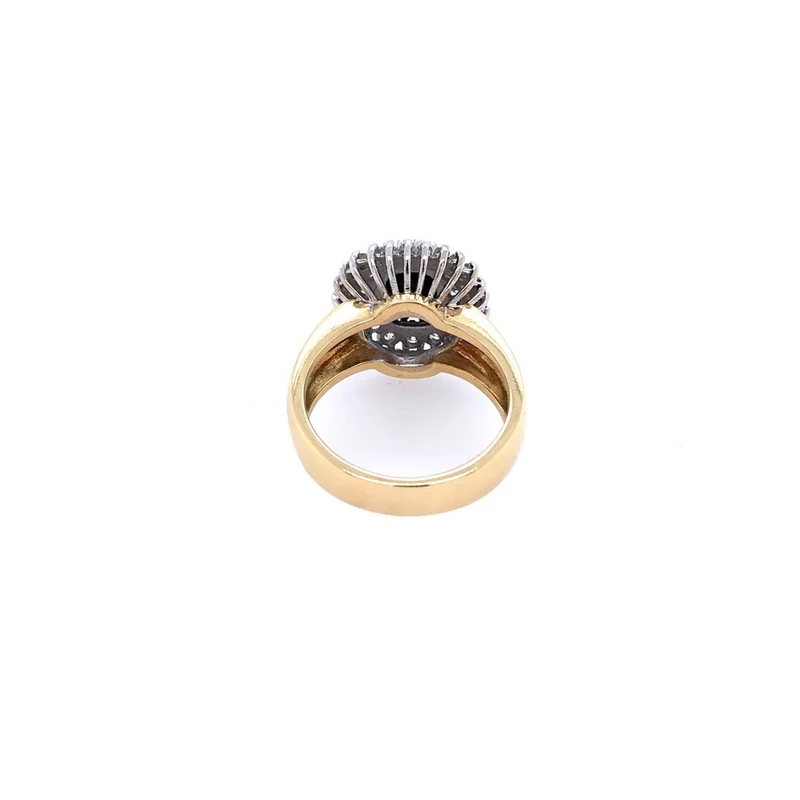 Ring Bicolor Gold 750 mit Turmalin & Brillanten