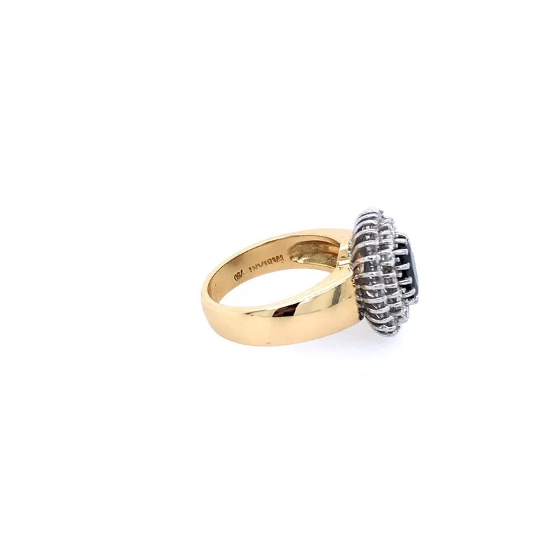Ring Bicolor Gold 750 mit Turmalin & Brillanten