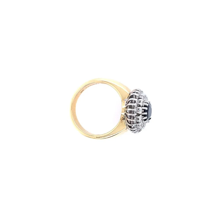 Ring Bicolor Gold 750 mit Turmalin & Brillanten