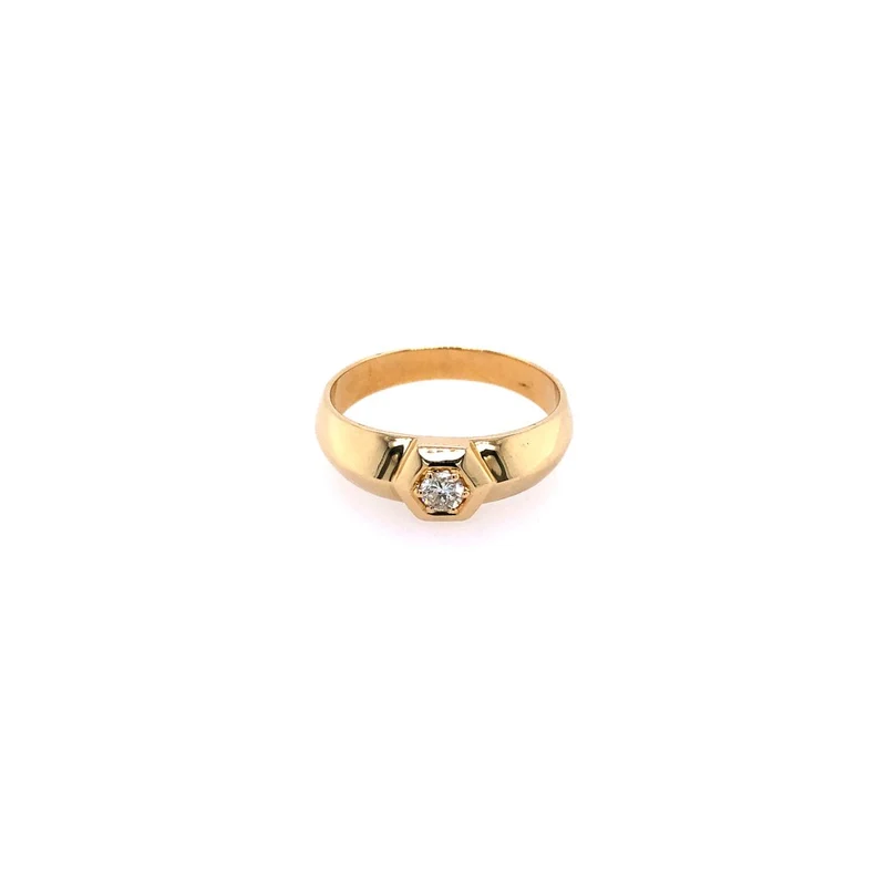 Solitaire Gelbgold 585 mit Brillant 0,25 ct.