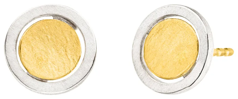925er Silber Ohrstecker feingoldbelegt MANU O1017