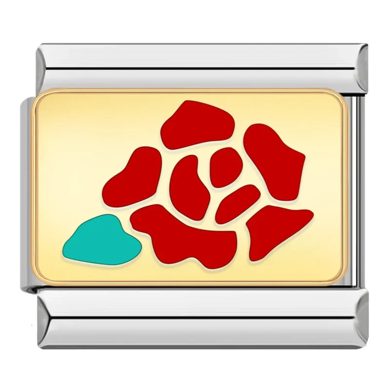 Rote Rose auf Gold