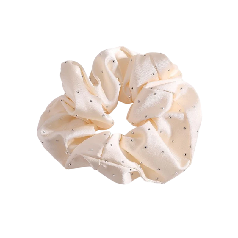White Silky Soft Fluff Scrunchy