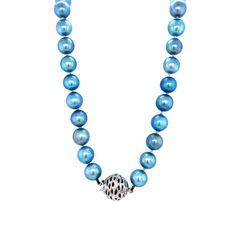 Kette Blaue Zuchtperlenkette