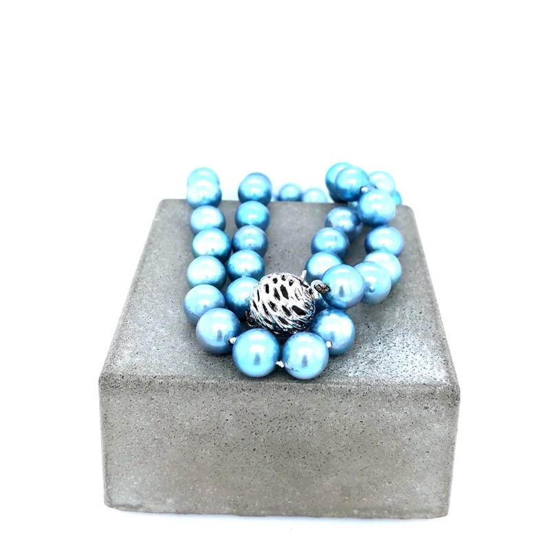Kette Blaue Zuchtperlenkette