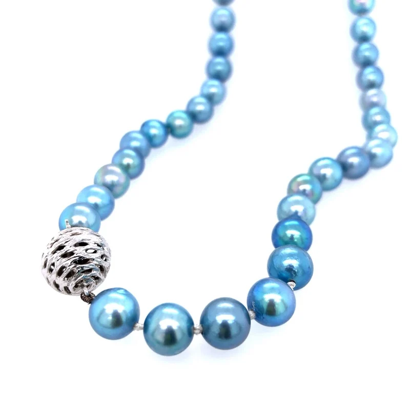 Kette Blaue Zuchtperlenkette