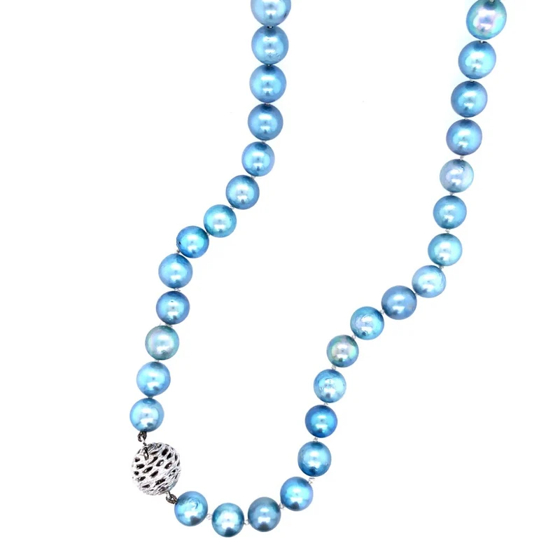 Kette Blaue Zuchtperlenkette
