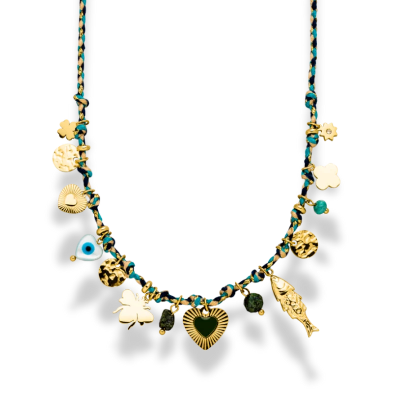 Manifest Heart Charm Kette 14K Vergoldet