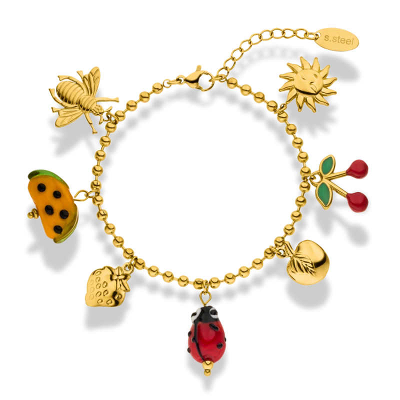 Ladybug & Friends Charm Armband 14K Vergoldet