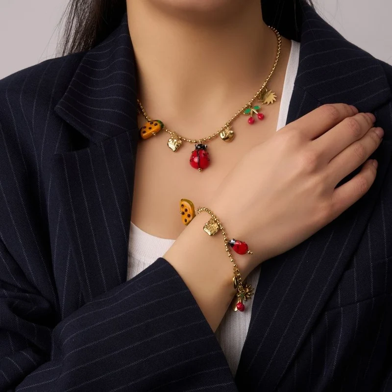 Ladybug & Friends Charm Armband 14K Vergoldet