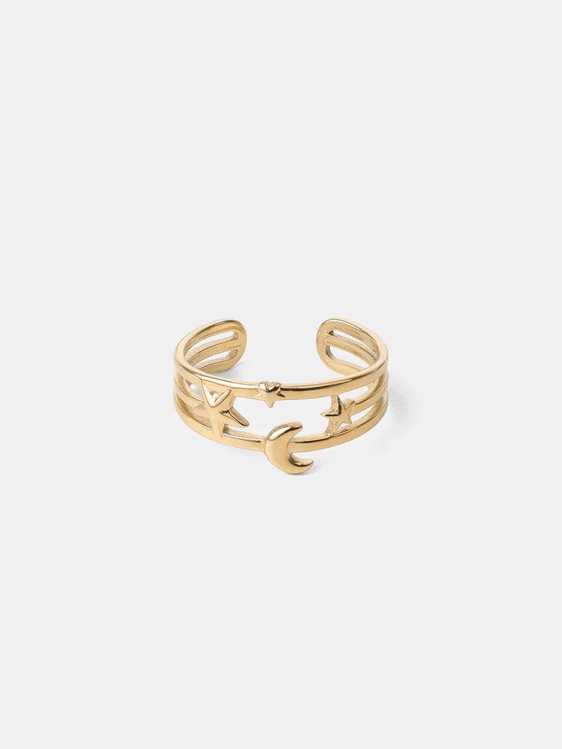 Moonlit Star Ring
