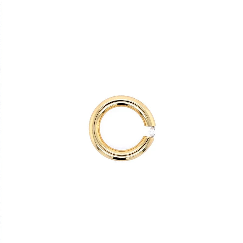 Ring Spannring Gelbgold 750 mit Brillant 0,42 ct
