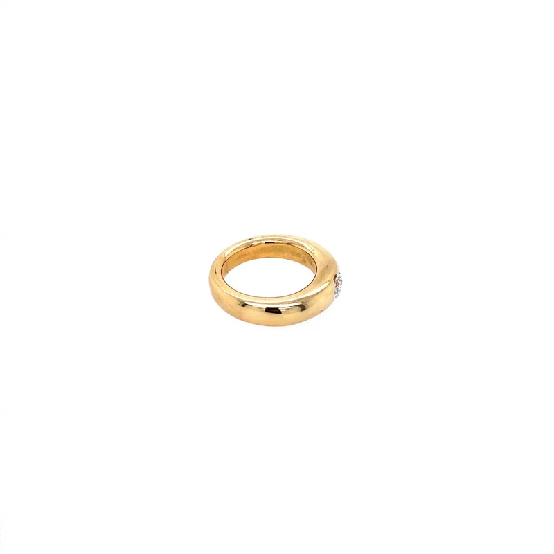 Ring Gelbgold 750 mit Diamant "Oval-Cut"