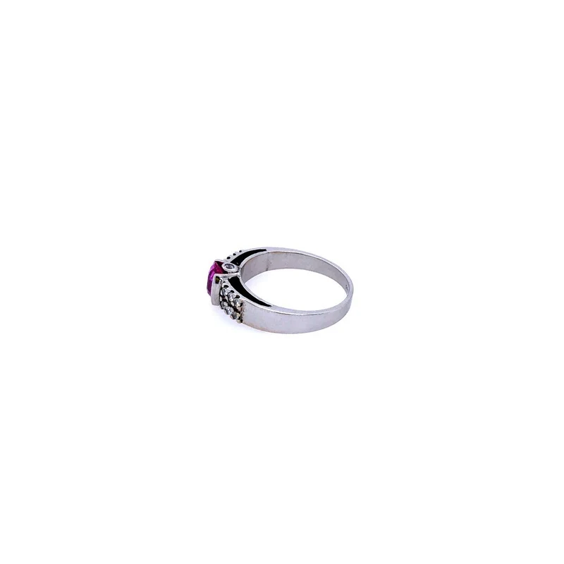 Ring Weissgold 585 mit Turmalin & Brillanten