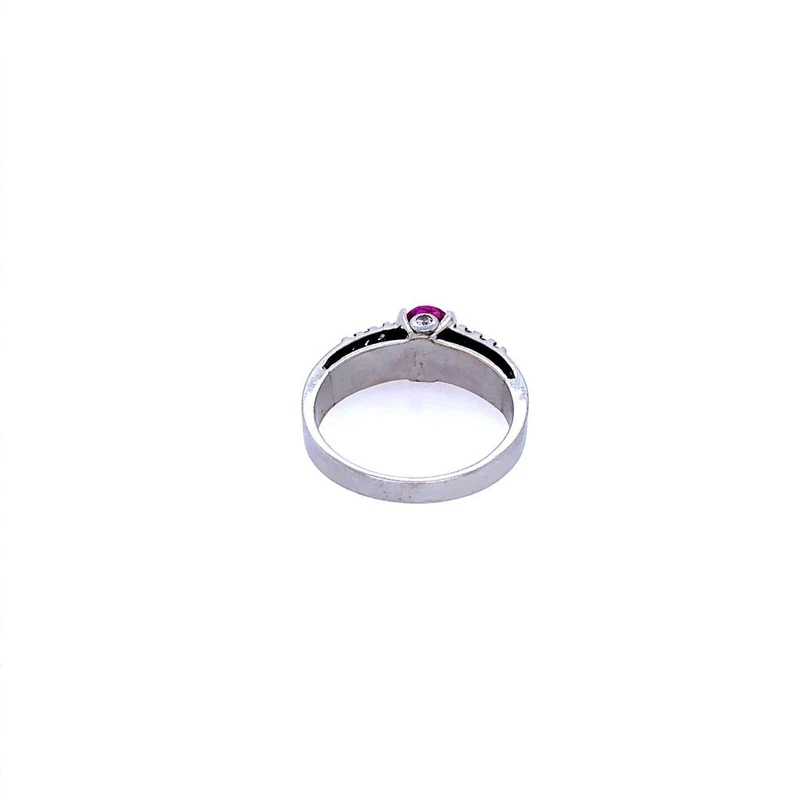 Ring Weissgold 585 mit Turmalin & Brillanten