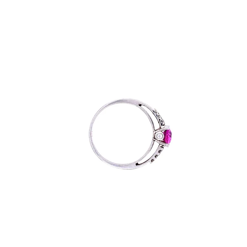 Ring Weissgold 585 mit Turmalin & Brillanten